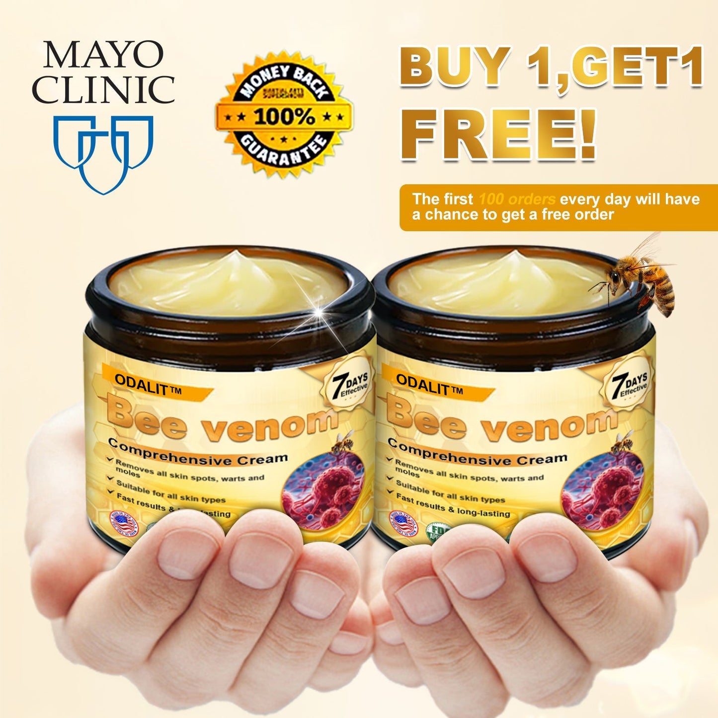 ✨Made and Shipped from USA ✨ ODALIT™ Bee venom Comprehensive Cream 🔥 LAST DAY 80% OFF🔥