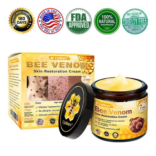 Made and Shipped from USA 🥑 LipMaps® Bee Venom Skin Restoration Cream ⏰ LAST DAY 80% OFF