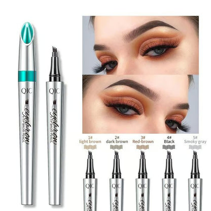 🔥3D Waterproof Eyebrow Pen 4 Fork Tip water eyebrow Pencil