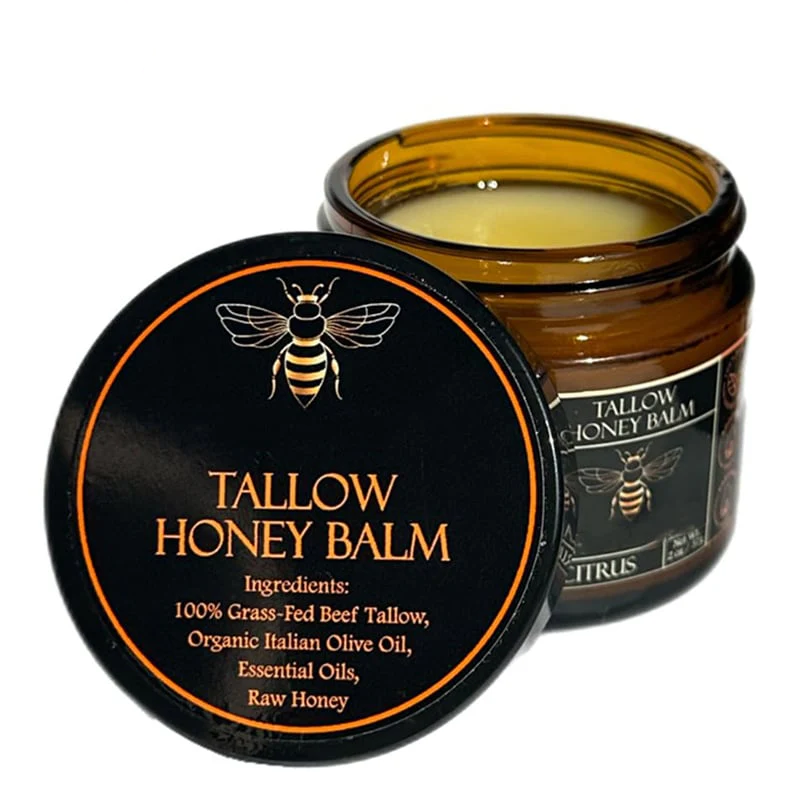 🏆Flash Sale⚡ 50K+ SOLD! Almost Gone-💥⏰Organic Grass-Fed Beef Tallow Balm with Raw Honey🔥
