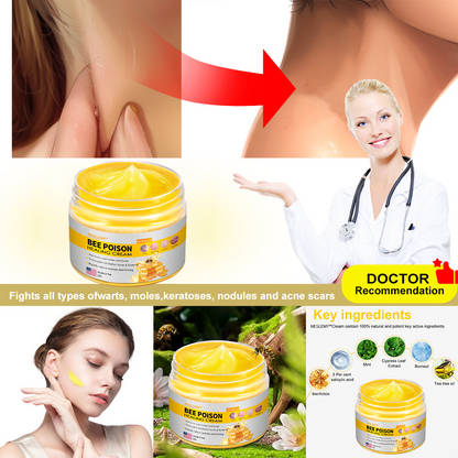NESLEMY™ Bee Venom Skin Cream（👨‍⚕AAD Recommended),for Remove Warts, Acne and Scars