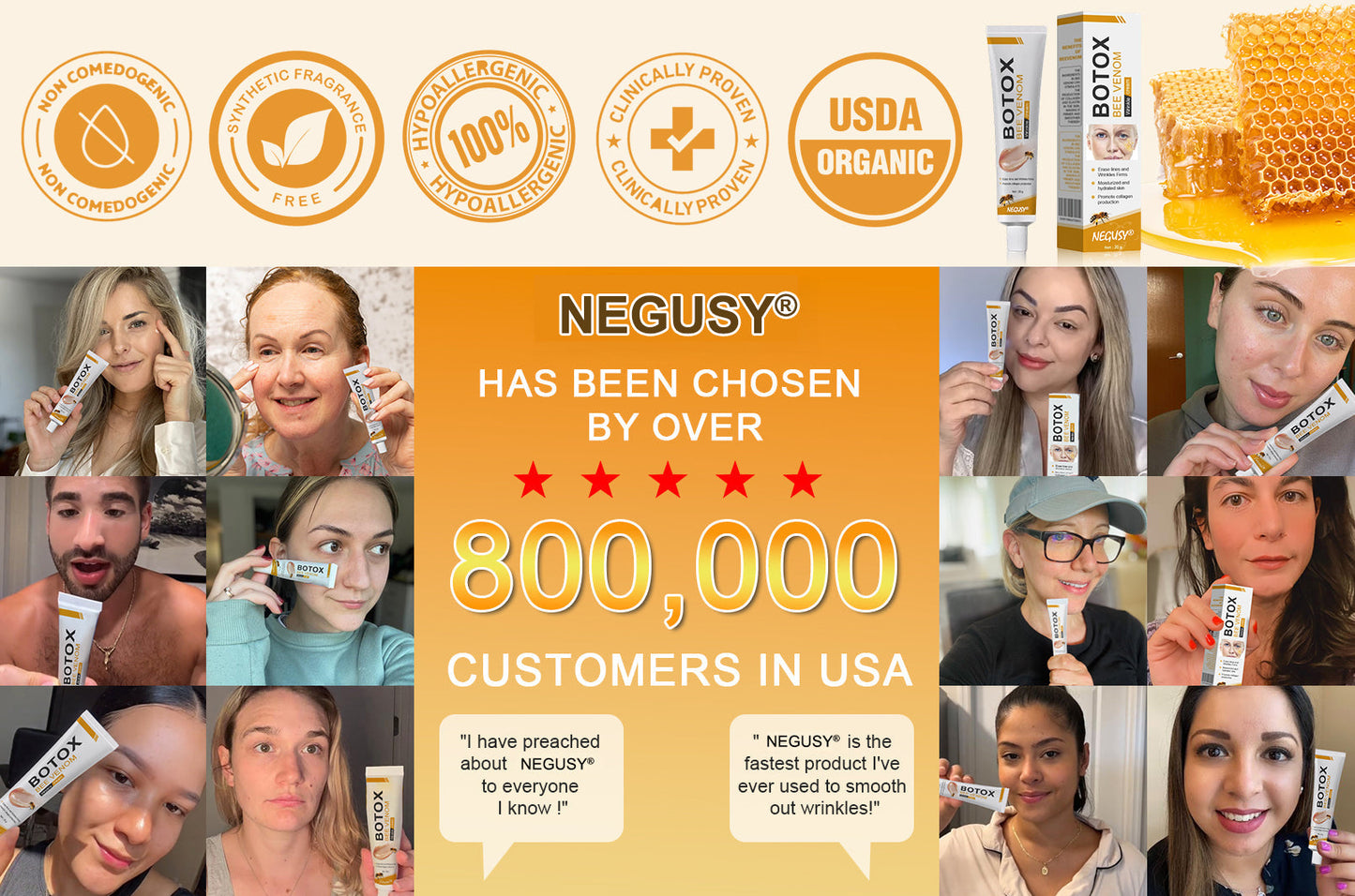 (Made and Shipped from USA) 🧑‍⚕️NEGUSY® Botox Bee Venom Wrinkle Removal Cream