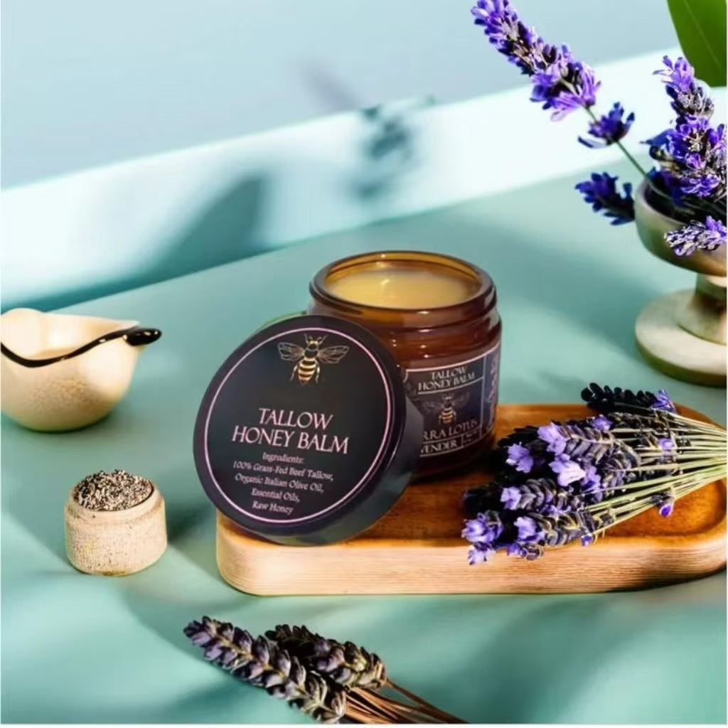 🏆Flash Sale⚡ 50K+ SOLD! Almost Gone-💥⏰Organic Grass-Fed Beef Tallow Balm with Raw Honey🔥