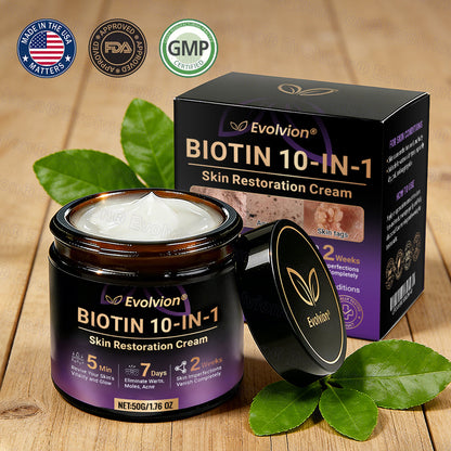 Made and Shipped from USA ✨Evolvion® Biotin 10-in-1 Skin Restoration Cream 🍀