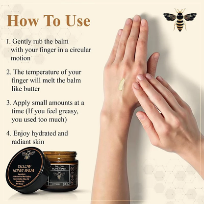 🏆Flash Sale⚡ 50K+ SOLD! Almost Gone-💥⏰Organic Grass-Fed Beef Tallow Balm with Raw Honey🔥