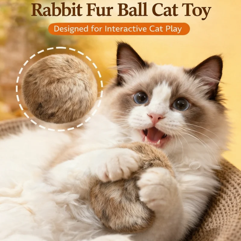 Furry Catnip Toy Ball