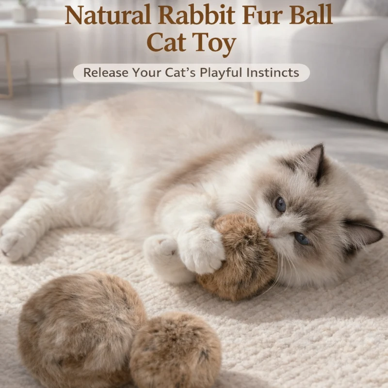 Furry Catnip Toy Ball