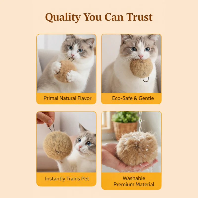 Furry Catnip Toy Ball