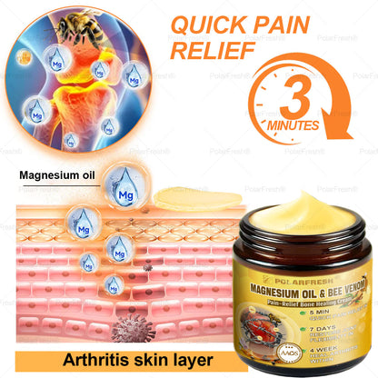 💧🐝PolarFresh® Magnesium Oil & Bee Venom Pain-Relief Bone Healing Cream👨‍⚕️Approved by the American Academy of Orthopaedic Surgeons (AAOS)