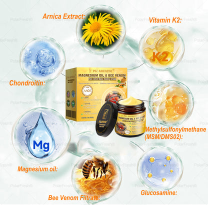 💧🐝PolarFresh® Magnesium Oil & Bee Venom Pain-Relief Bone Healing Cream👨‍⚕️Approved by the American Academy of Orthopaedic Surgeons (AAOS)