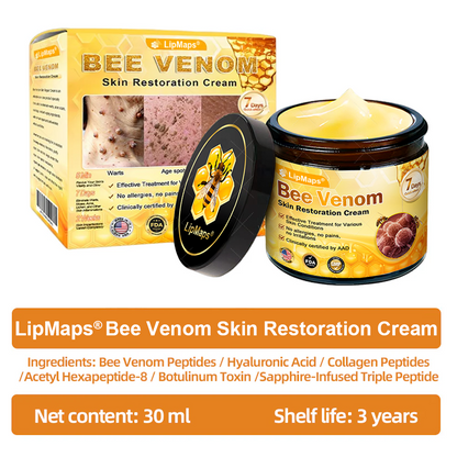 Made and Shipped from USA 🥑 LipMaps® Bee Venom Skin Restoration Cream ⏰ LAST DAY 80% OFF