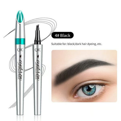 🔥3D Waterproof Eyebrow Pen 4 Fork Tip water eyebrow Pencil