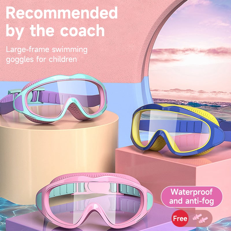 🔥Last Day Promotion 49% OFF-🔥HD children's large frame waterproof and anti-fog swimming goggles