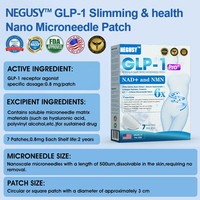🔥Final 3 Hours: 80% OFF - NEGUSY™ GLP-1 Slimming & health NANO MICRONEEDLE PATCH (Zero Pain. 24/7 Release | Lose 20lbs FAST | 90% Sugar Drop | )👨‍⚕️