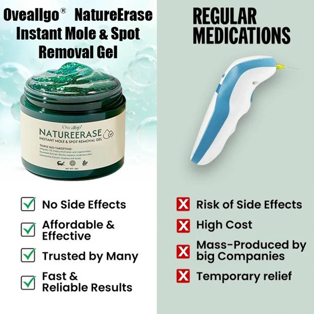 ✅ Official Store: Oveallgo® NatureErase Instant Alligator Oil Mole & Spot Removal Plus Gel