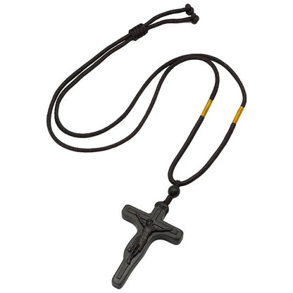 ✝️100% Handmade Jesus Cross Wooden Necklace(𝐉𝐚𝐜𝐤 𝐌𝐢𝐥𝐥𝐞𝐫 𝐇𝐚𝐧𝐝𝐦𝐚𝐝𝐞®)