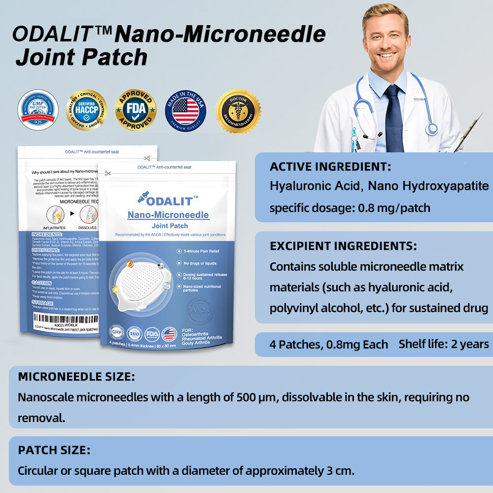 Official Store：👩‍⚕️Recommended by AAOS🦾ODALIT® Nano-microneedle joint patch (Painless, long-lasting, suitable for arthritis, varicose veins and various orthopedic diseases)