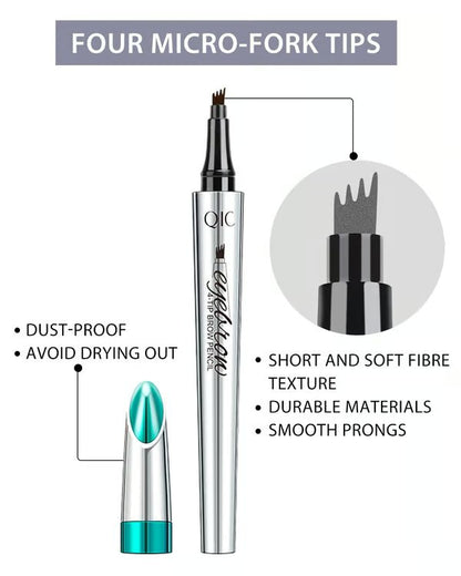🔥3D Waterproof Eyebrow Pen 4 Fork Tip water eyebrow Pencil