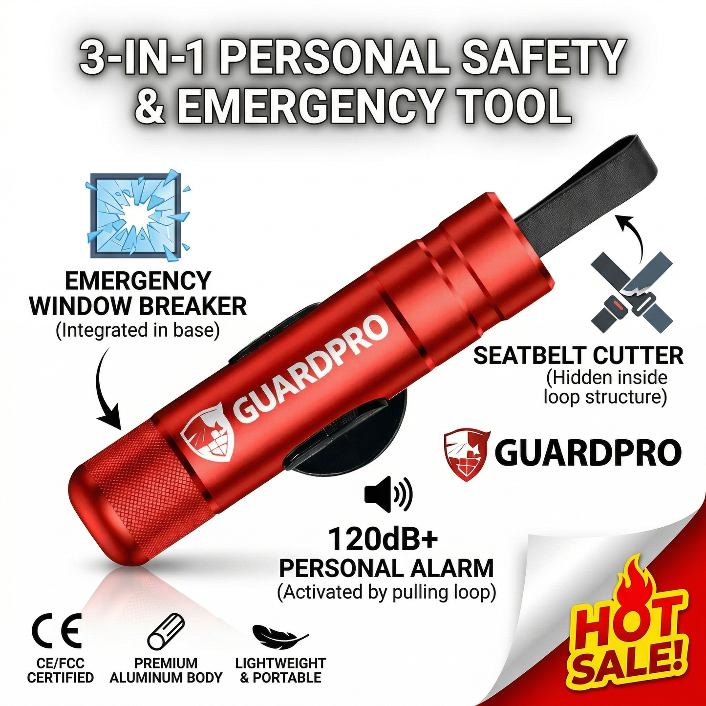 Flash Hammer | Car Emergency Escape Tool