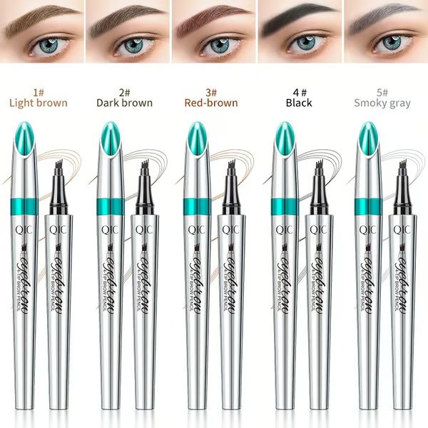 🔥3D Waterproof Eyebrow Pen 4 Fork Tip water eyebrow Pencil