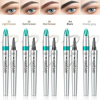 🔥3D Waterproof Eyebrow Pen 4 Fork Tip water eyebrow Pencil