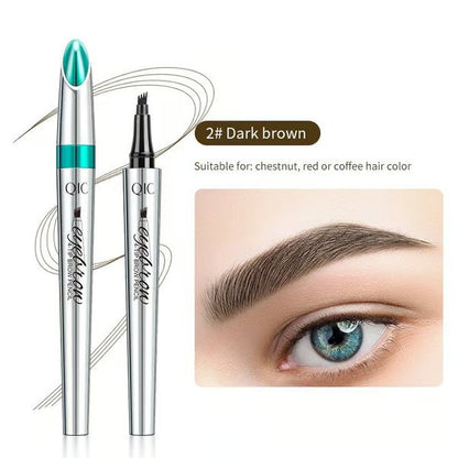 🔥3D Waterproof Eyebrow Pen 4 Fork Tip water eyebrow Pencil