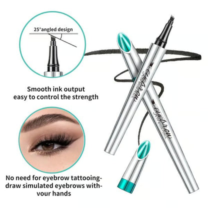🔥3D Waterproof Eyebrow Pen 4 Fork Tip water eyebrow Pencil