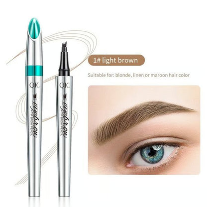🔥3D Waterproof Eyebrow Pen 4 Fork Tip water eyebrow Pencil